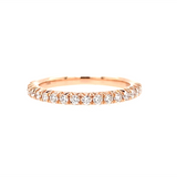 14K Rose Gold Classic Natural Diamonds Band