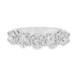 18K White Gold Bold Diamond Anniversary Natural Diamonds Band