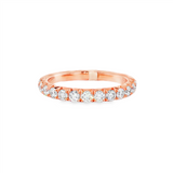 14K Rose Gold Classic Natural Diamonds Band