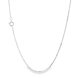 JT ESTATE 14K White Gold 18 Inches Box Chain