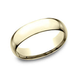14K Yellow Gold 6mm Super Light Comfort Fit Wedding Band