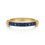 4K Yellow Gold Bujukan Sapphire Stackable Ring
