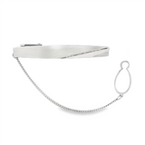 JT ESTATE Sterling Silver Satin Tie Bar