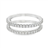 14K White Gold Enhancer Natural Diamonds Band