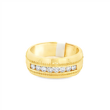 18K Yellow Gold Contemporary Natural Diamonds Ring