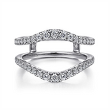 14K White Gold Enhancer Natural Diamonds Band