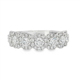 14K White Gold Classic Natural Diamonds Band