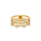 14K Yellow And White Gold Stackable Natural Diamonds Ring