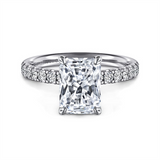 14K White Gold 'Winslow' Classic Radiant Diamond Engagement Ring