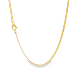 JT ESTATE 14K Yellow Gold 18 Inch Puff Herringbone Chain