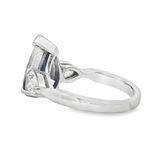 Platinum Pear Sapphire Three Stone Ring