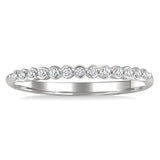 Sterling Silver Stackable Natural Diamonds Ring