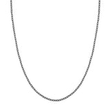 Sterling Silver Black Rhodium 22 Inches Textured Forzantina Chain