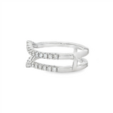 14K White Gold Enhancer Natural Diamonds Band