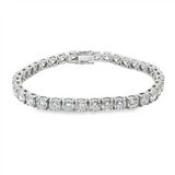 Platinum Natural Diamonds Tennis Bracelet