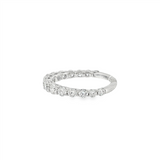 14K White Gold Shared Prong Round Lab Grown Diamond Band