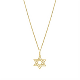 14K Yellow Gold Star Of David Pendant