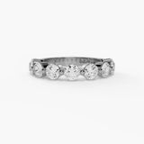 14K White Gold Modern Natural Diamonds Band