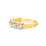 14K Yellow Gold Classic Natural Diamonds Band