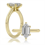 14K Yellow Gold 2.08Ct Others Lab Grown Diamonds Solitaire Engagement Ring