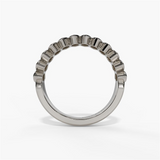 14K White Gold Contemporary Natural Diamonds Band