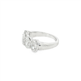 18K White Gold Bold Anniversary Natural Diamond Band