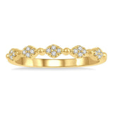 14K Yellow Gold Stackable Natural Diamonds Ring