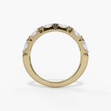 14K Yellow Gold Contemporary Natural Diamonds Band