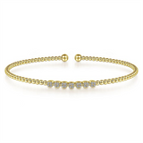 14K Yellow Gold Natural Diamond Bujukan Cuff