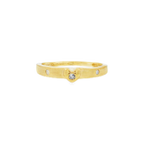 JT ESTATE 14K Yellow Gold Contemporary Natural Diamonds Ring