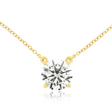 14K Yellow Gold Lab Grown Diamonds Station Necklace