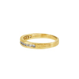 JT ESTATE 14K Yellow Gold Classic Channel Set Natural Diamond Band