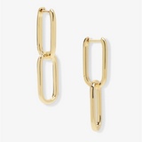 18K Yellow Gold Overlay 'Carrie' Convertible Dangle Earrings