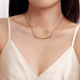 Sterling Silver And14k Yellow Gold Bujukan Criss Cross Bar Necklace