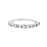 14K White Gold Baguette Natural Diamonds Band