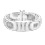 Sterling Silver Thick Tubogas Bracelet