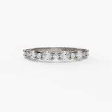 14K White Gold Classic Natural Diamonds Band