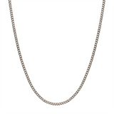 3.5mm Titanium Flat Curb Chain Necklace
