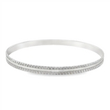 JT ESTATE Sterling Silver Plated Textured Bangle
