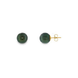 JT ESTATE 14K Yellow Gold Tahitian Pearl Stud Earrings