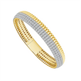 14K Yellow Gold Natural Diamonds Flex Bracelet