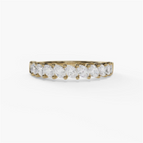 14K White Gold Organic Natural Diamonds Band