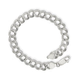 Sterling Silver Double Link Charm Bracelet