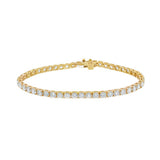 14K Yellow Gold Lab Grown Diamonds 7 Carat Tennis Bracelet