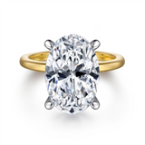 14K Yellow And White Gold 'Ali' Oval Center Solitaire Ring