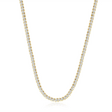 14K Yellow Gold Natural Diamond Contemporary Necklace
