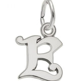 Sterling Silver Letter E Charm