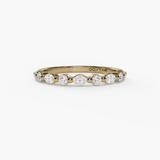 14K Yellow Gold Modern Natural Diamonds Band