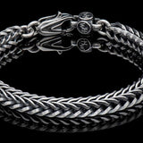 "Paros" Oxidized Sterling Silver Foxtail Chain Bracelet