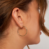 10K Yellow Gold 30mm Hoop Earrings
